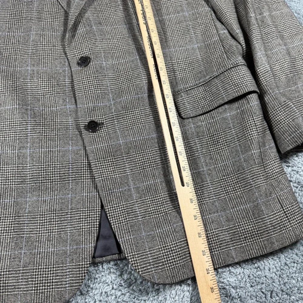 Loro Piana Brooks Brothers Sport Coat Blazer Jacket Men 46L Glen Check‎ Madison